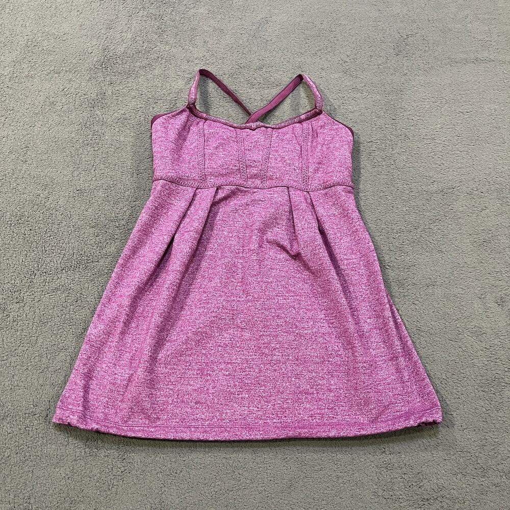 Lululemon Bulerias Purple Yoga Workout Strappy Heather Tank Top Women's Size 4